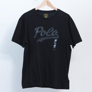 NWOT Polo Ralph Lauren Men's Camouflage Fill LOGO Black Cotton T-Shirt, XL